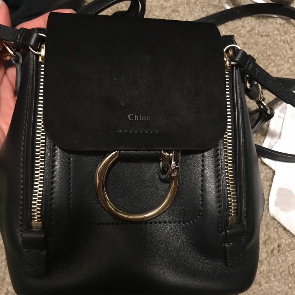 [sold] Chloe faye mini backpack in black - Picture 8 of 8